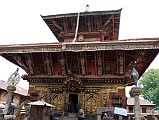 Kathmandu Changu Narayan 16 Changu Narayan Temple Main Entrance The main entrance to the Changu Narayan Temple is on the west side with two of the traditional symbols of Vishnu on the pillars to the left and right � the chakra wheel and conch shell.